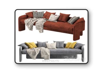 3dsky Pro - Sofa milo baughman 3D Model