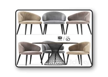 3dsky Pro - Strip Modrest Carlton Dining Chair Table