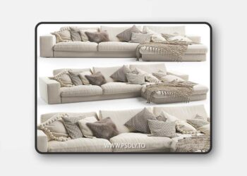 3dsky Pro - Vittoria charlie sofa 3D Model