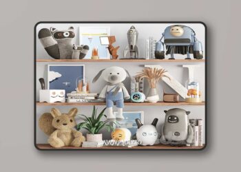 3dsky Pro - decor set for boy 3D Model