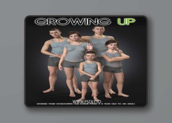 Daz3d - Growing Up for Genesis 9 3D Model