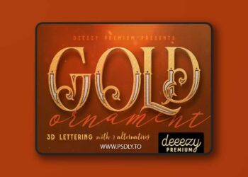 Golden Ornament - 3D Lettering 2350256