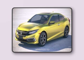 Honda Civic Coupe LED 2019 3D Model