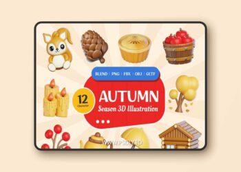 Iconscout - Autumn Season 3D Icon Pack