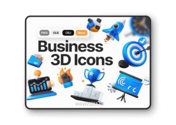 Professional Business 3D Icons Pack