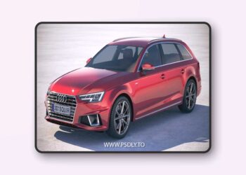 Renderhub - Audi A4 S-Line Avant 2019 3D Model