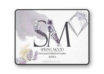 Spring Mood Alphabet & Graphics Bundle 2423522