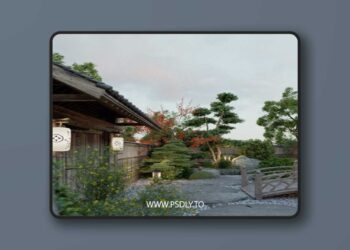 3Ds Max Garden Exterior Scene 3D Model