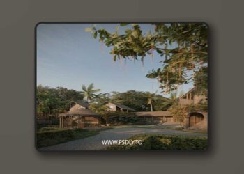3ds Max Villa Exterior Scene 3D Model