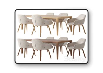 3dsky Pro - Aleli Chair.Kave Home, Table Nizou AM.PM