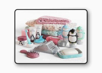 3dsky Pro - Baby bath set 003 3D Model