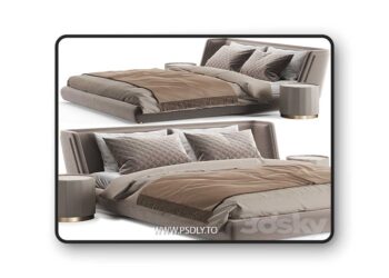 3dsky Pro - Baxter Metropolis Plain Bed 3D Model
