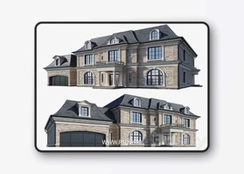 3dsky Pro - Classic house 1 3D Model