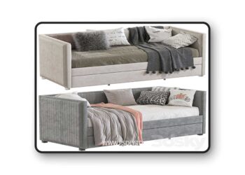 3dsky Pro - Contemporary style sofa bed 5 3D Model