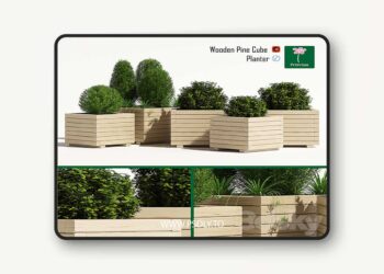 3dsky Pro - Cube planter 3D Model