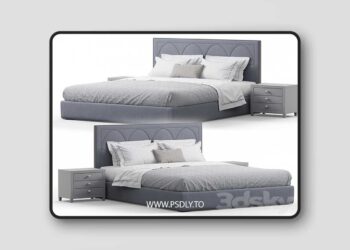 3dsky Pro - Regan upholstered king bed
