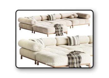 3dsky Pro - Sevigne 4-Piece Modular Sofa CB2