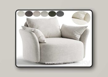 3dsky Pro - Swivel chair Lulu 3D Model