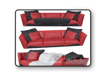 3dsky Pro - The three-seater sofa Sepang - Tonino Lamborghini