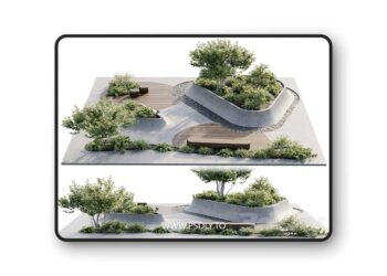 3dsky Pro - Town Square 2 3D Model