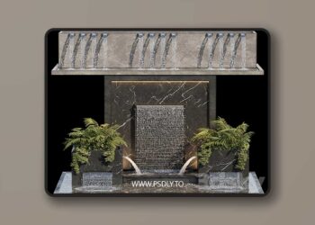 3dsky Pro - Waterfall fountains cascade 04