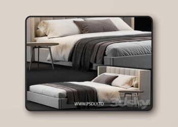 3dsky Pro - West Elm Shelter Bed 3D Model