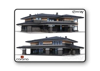 3dsky Pro - modern house 23 3D Model