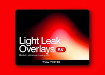 8K Light Leak Overlays for Photoshop