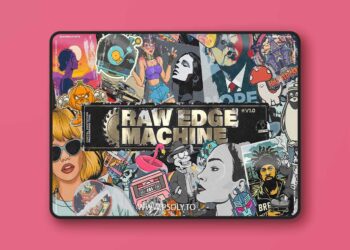 CreativeMarket - Raw Edge Sticker Poster Machine 91979477