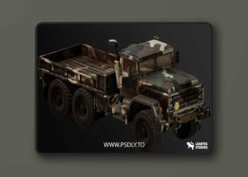 Fab - Military Truck - Rigged/BP Controllable ( Military Truck Army Drivable Car 3D )