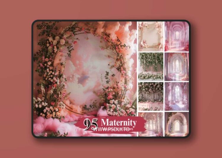 Floral Maternity Digital Backdrops 1 Floral Maternity Digital Backdrops