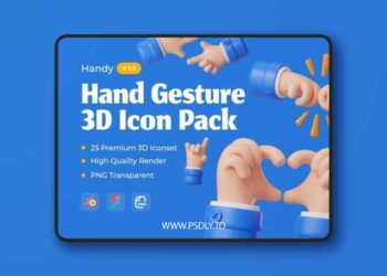 Handy Hands - Hand Gesture 3D Icon Pack V 1.0