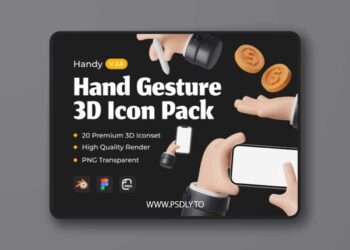 Handy Hands - Hand Gesture 3D Icon Pack V 2.0