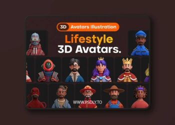 Lifestyle 3D Avatars Illustration