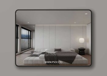 Minimalist bedroom 10 - 3D Scene 3D Model