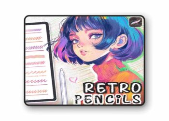 Retro Pencils Brushes for Procreate