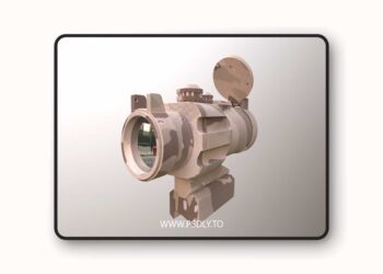 Scope X2 Weapon Equipment 3D Model