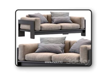3dsky Pro - Bastiano petite settee by Knoll