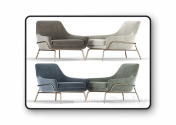 3dsky Pro - Coco Velvet Lounge Chair 3D Model