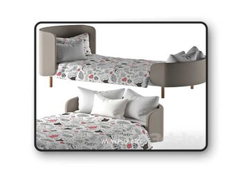 3dsky Pro - Ellipse Kidi soft bed 3d Model