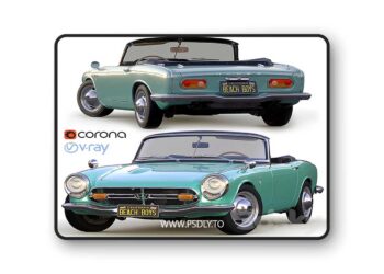 3dsky Pro - Honda S800 Cabriolet '66