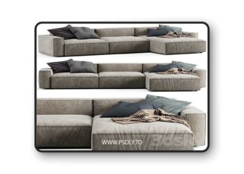 3dsky Pro - NeoWall Corner Sofa by Living Divani