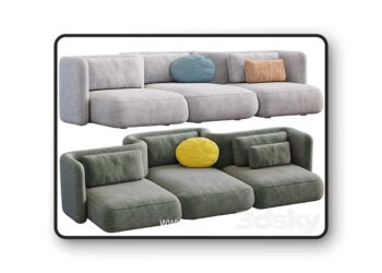 3dsky Pro - Sofa Gala By Saba 3D Model