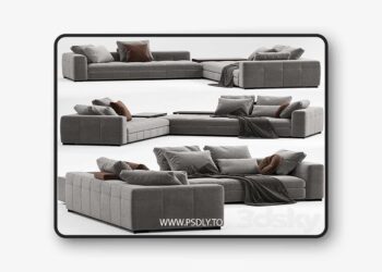 3dsky Pro - Sofa Minotti Blazer 3D Model