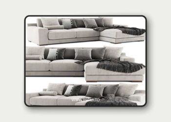 3dsky Pro - West Elm Dalton Chaise Longue