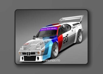 BMW M1 PROCAR Race Car 3D Model