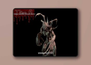 CGTrader - Mutant4 undead creature with horns and claws