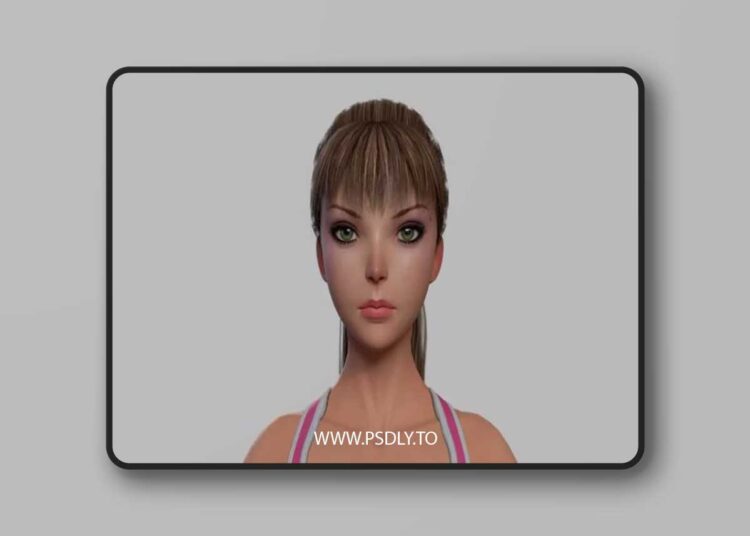 Cartoon Sport Woman Low-poly 3D Model 1 Cartoon Sport Woman Low-poly 3D Model