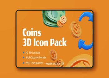 Coins Asset Pack - 3D Icon Pack for Blender