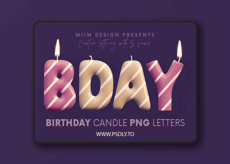Deeezy - Birthday Candle - 3D Lettering 47256 1 Deeezy - Birthday Candle - 3D Lettering 47256